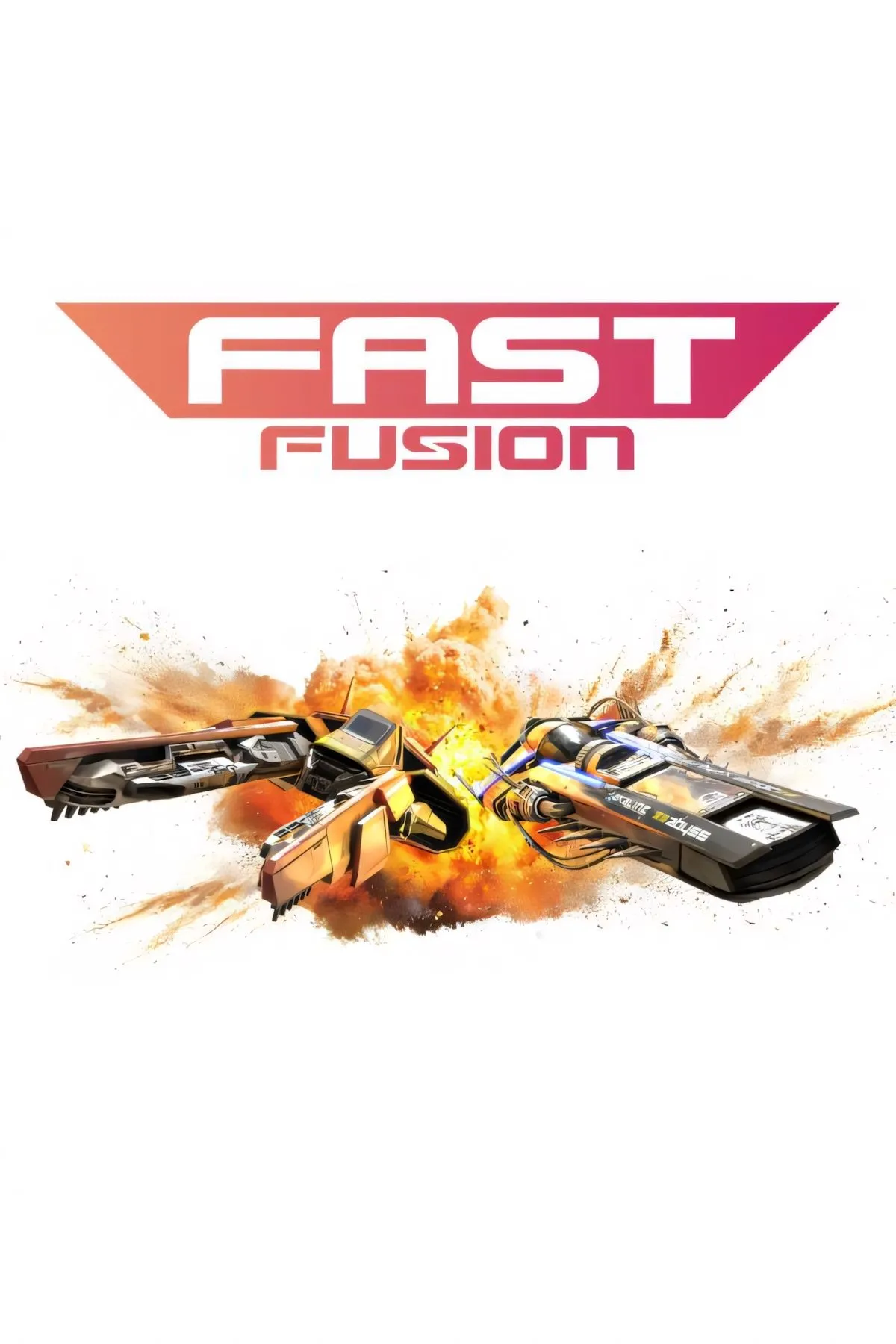Ảnh bìa game Fast Fusion với thiết kế xe đua tương lai trên đường đua tốc độ cao, nổi bật đồ họa 4K của Switch 2.