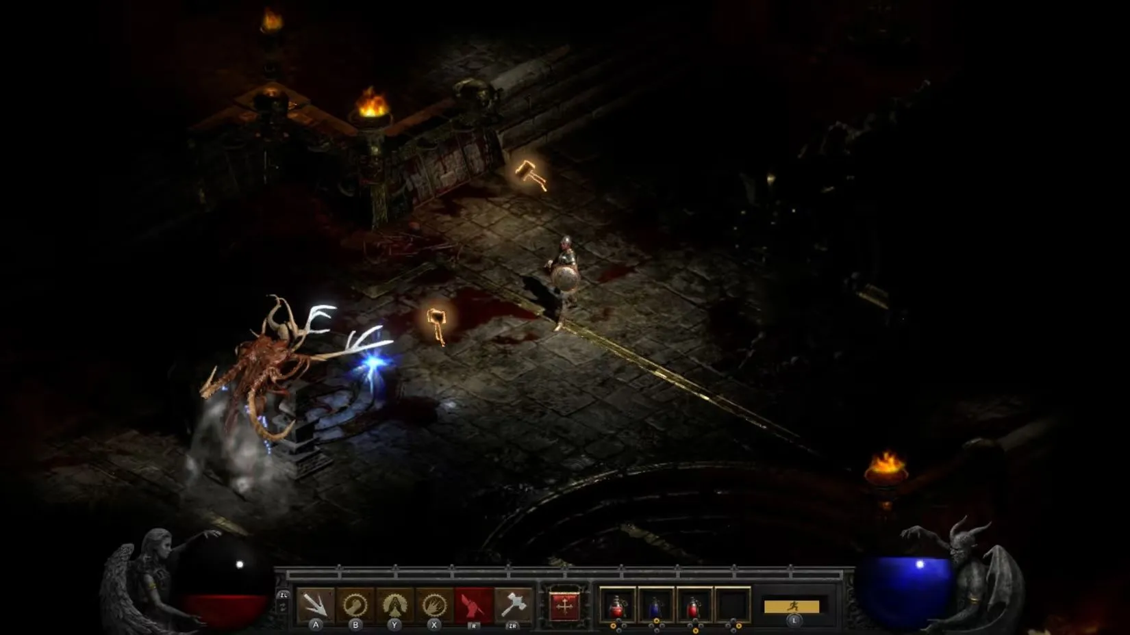 Ảnh chụp màn hình chính thức của Diablo II Resurrected trên Nintendo Switch.