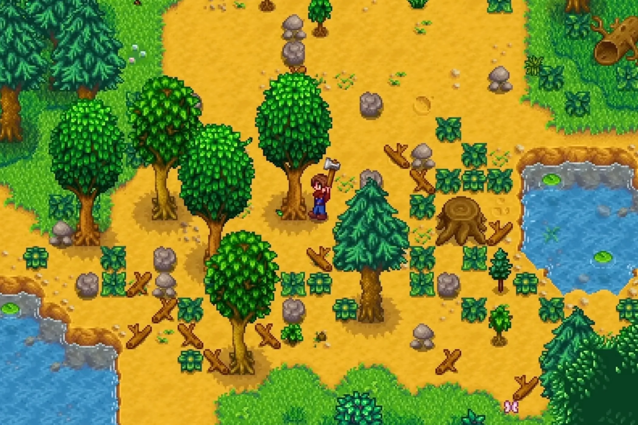 Ảnh chụp màn hình game Gourdlets với các nhân vật rau củ đáng yêu đang sinh hoạt trong một thị trấn nhỏ được xây dựng công phu