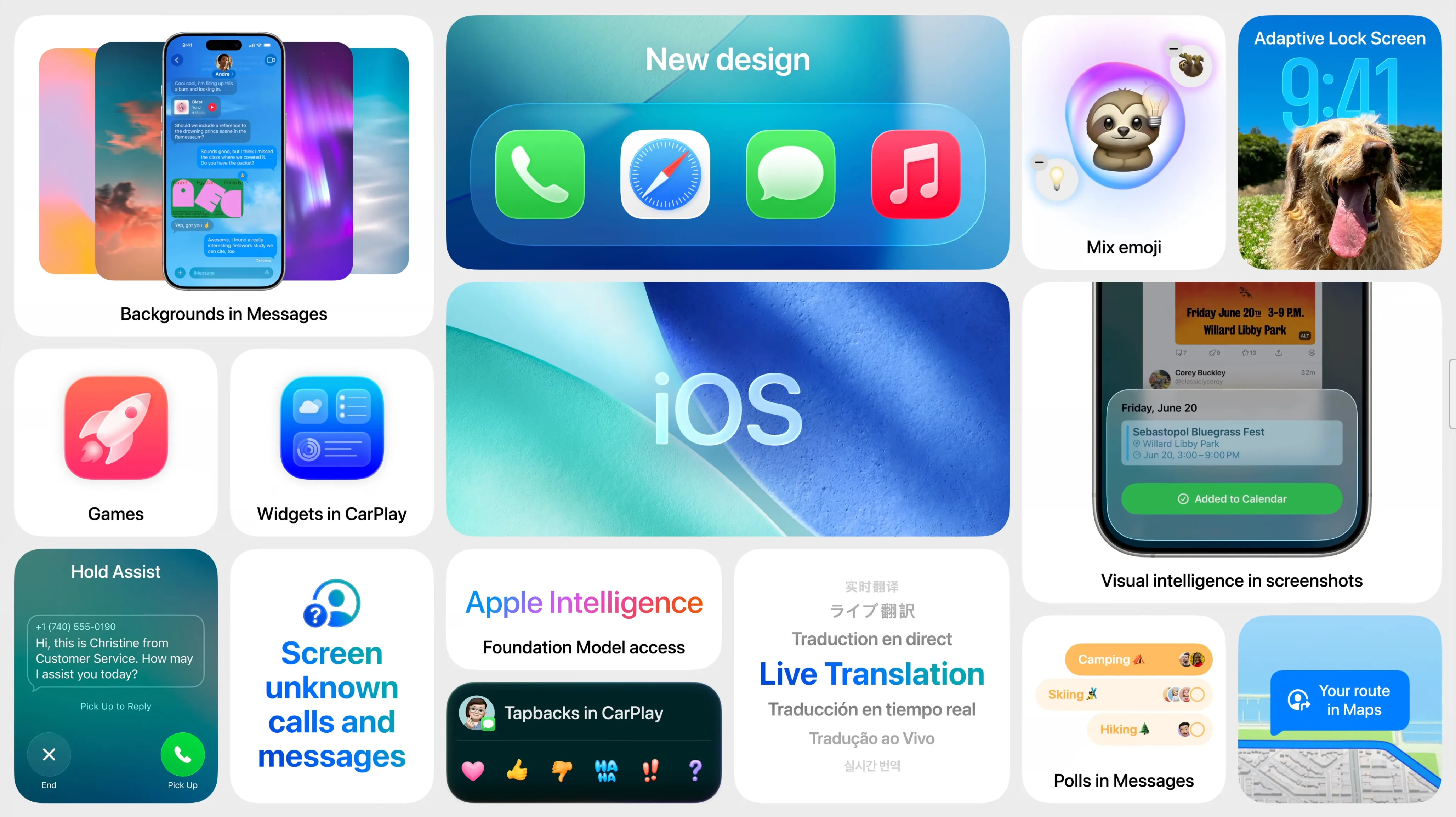 Ảnh tổng quan iOS 26, thể hiện kỳ vọng vào bản cập nhật hệ điều hành mới của Apple
