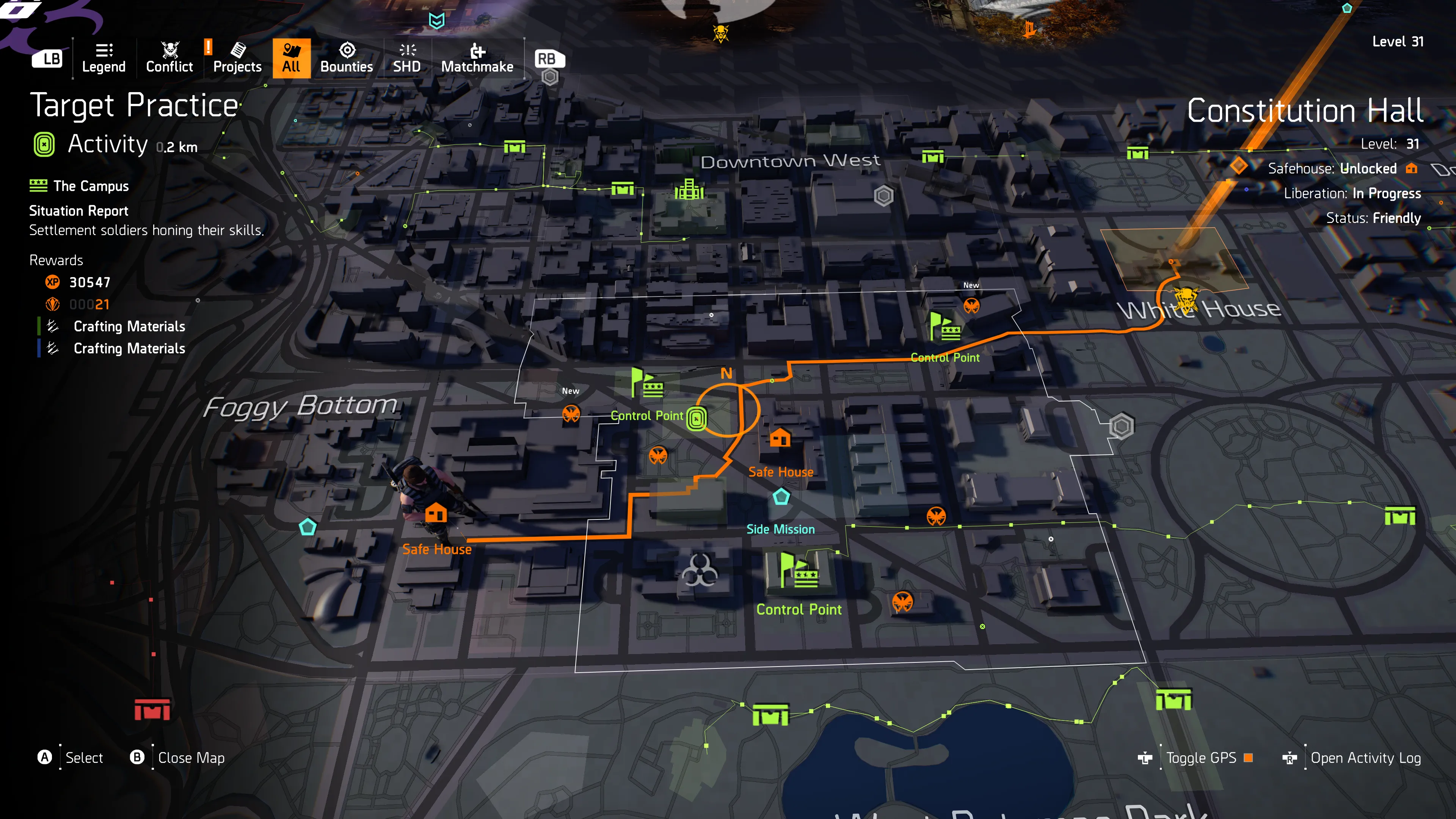 Bản đồ Washington DC rộng lớn và chi tiết trong Tom Clancy's The Division 2