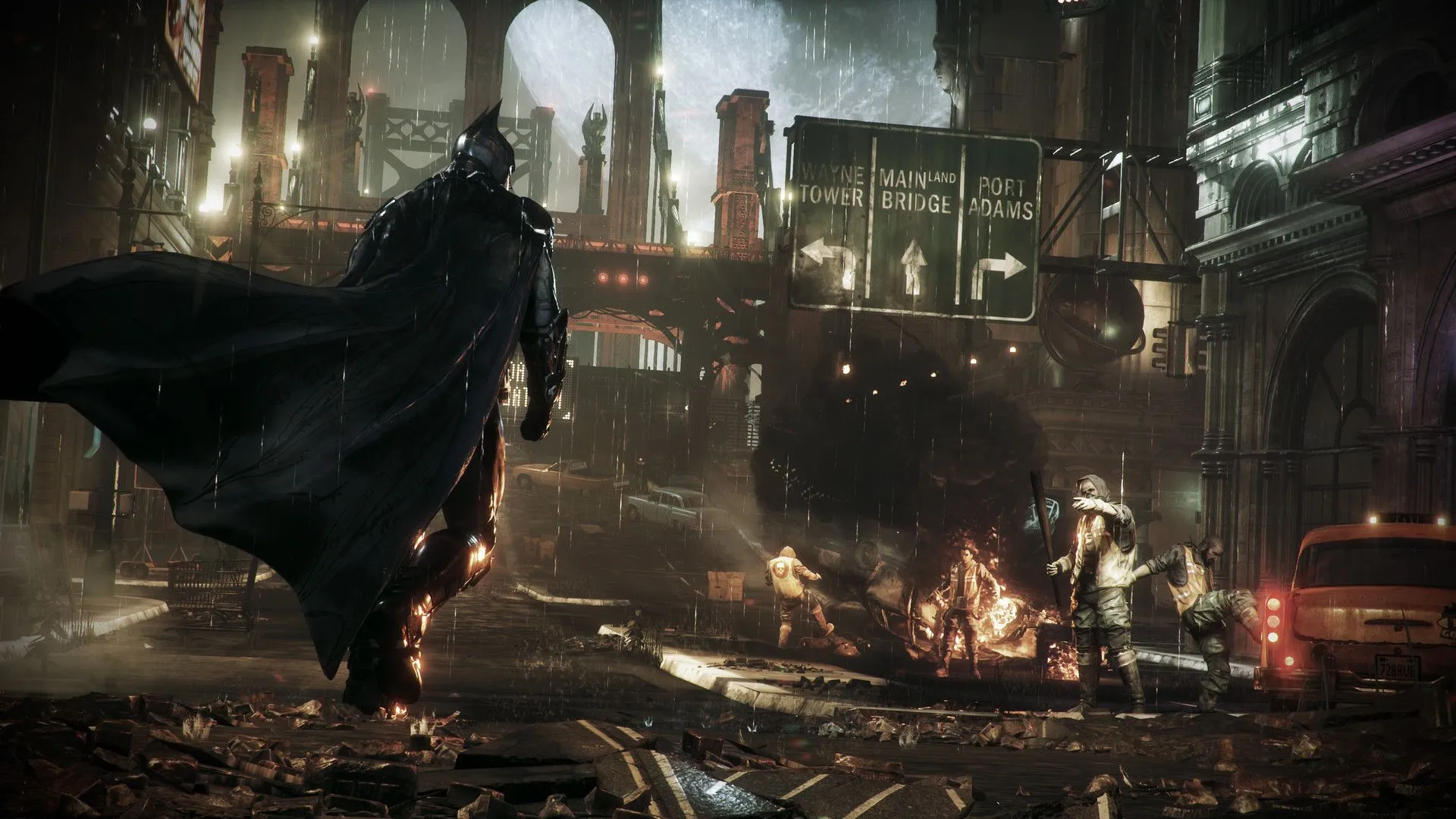 Batman: Arkham Knight với hiệu ứng vật lý PhysX mượt mà.