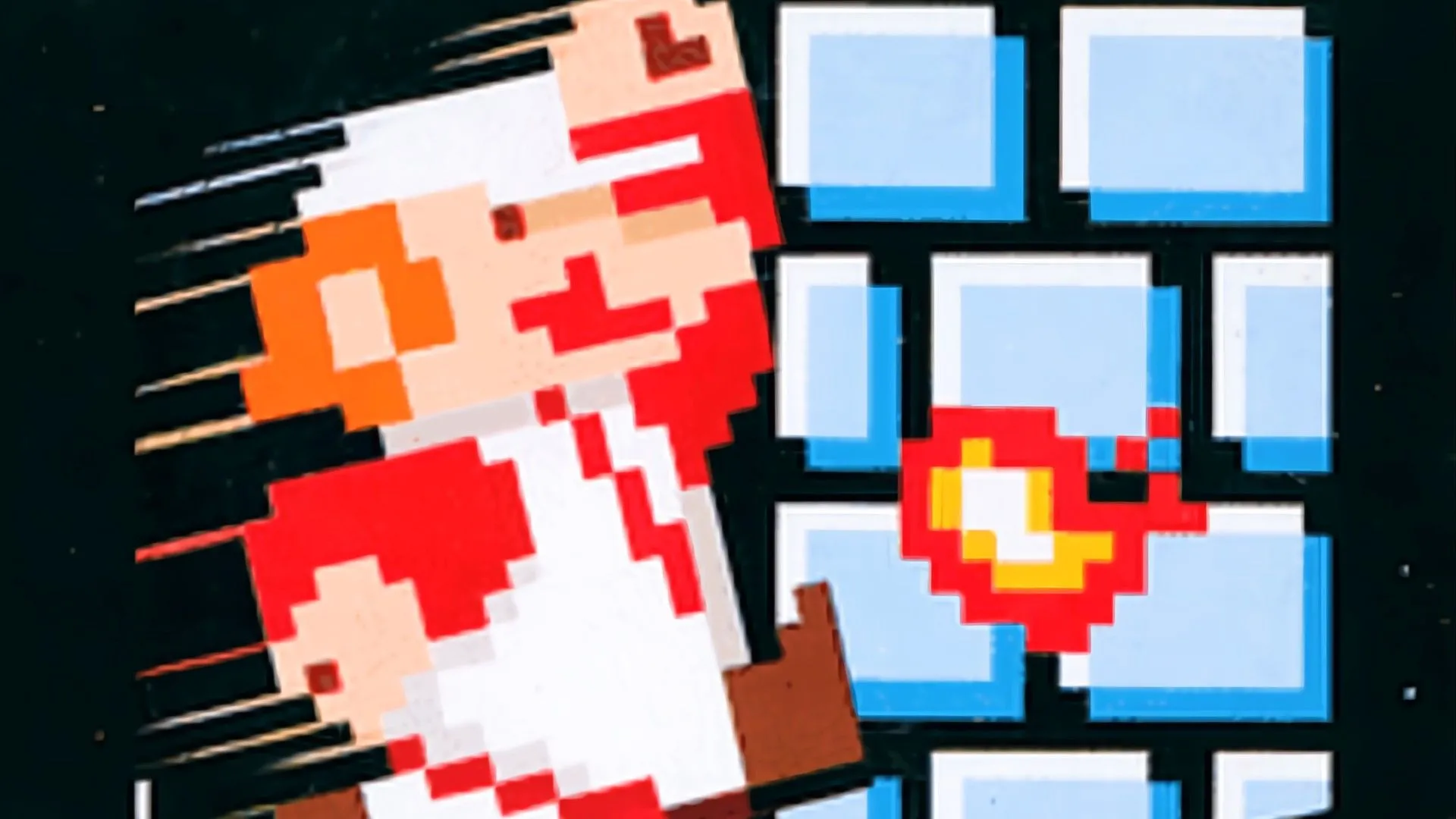 Bìa hộp game Super Mario Bros. gốc, với hình ảnh Mario đang nhảy về phía bên phải, biểu tượng của một kỷ nguyên game retro.