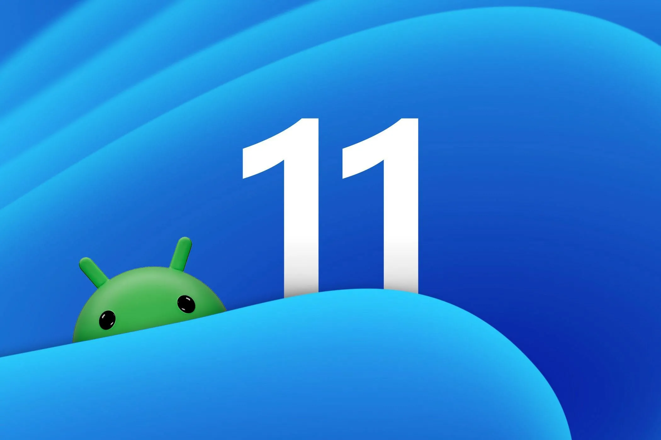 Biểu tượng Android Bugdroid và logo Windows 11 minh họa khả năng chạy ứng dụng Android trên PC