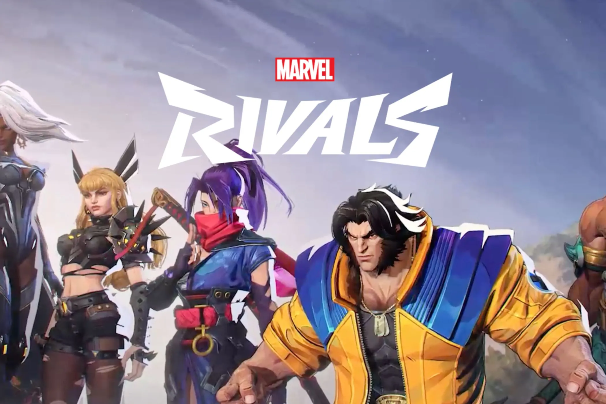 Biểu tượng game Marvel Rivals cùng các siêu anh hùng nổi bật như Spider-Man, Iron Man và Doctor Strange