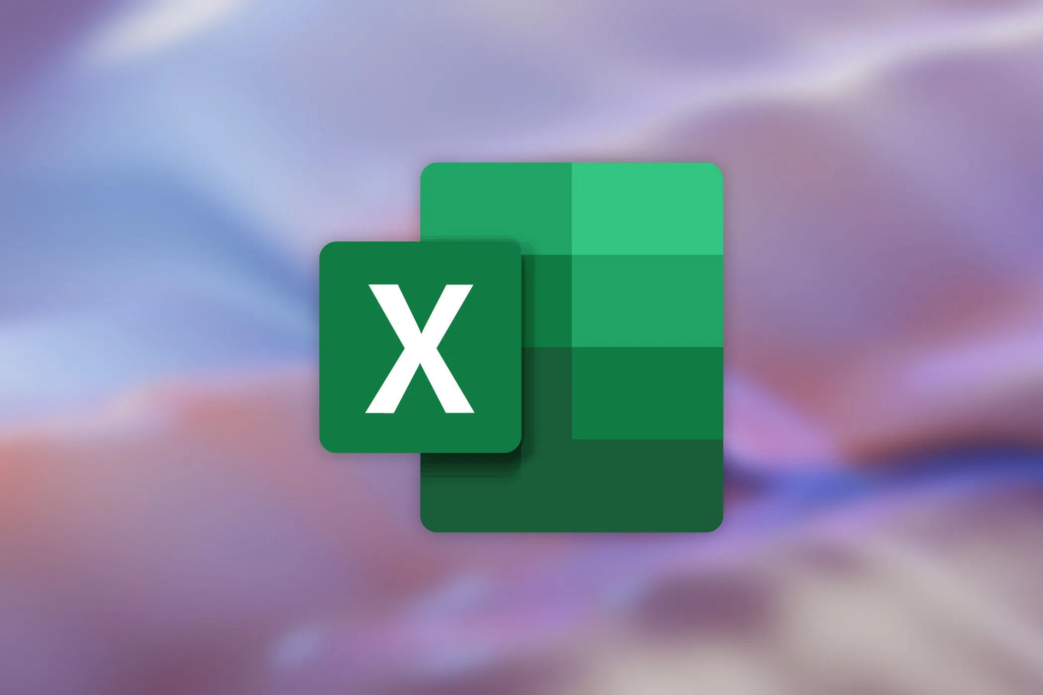 Biểu tượng Microsoft Excel trên nền nhiều màu sắc