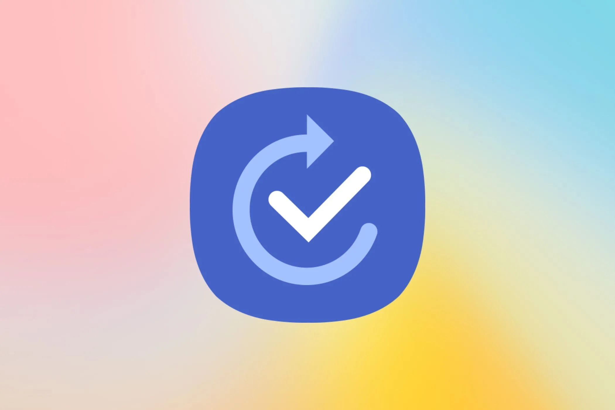 Biểu tượng Samsung Modes and Routines trên nền màu.