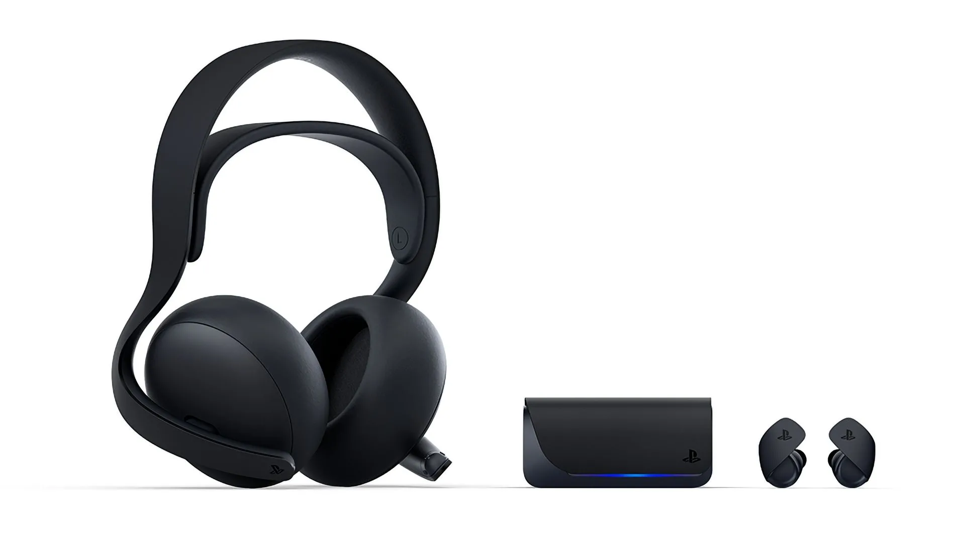 Bộ tai nghe không dây Sony PlayStation Pulse Elite và tai nghe nhét tai Pulse Explore màu đen