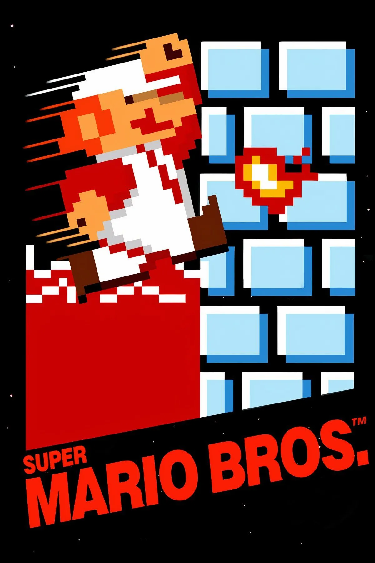 Các cảnh game kinh điển Super Mario Bros. trên hệ máy NES, minh họa thiết kế cấp độ vượt thời gian và đồ họa pixel đặc trưng.