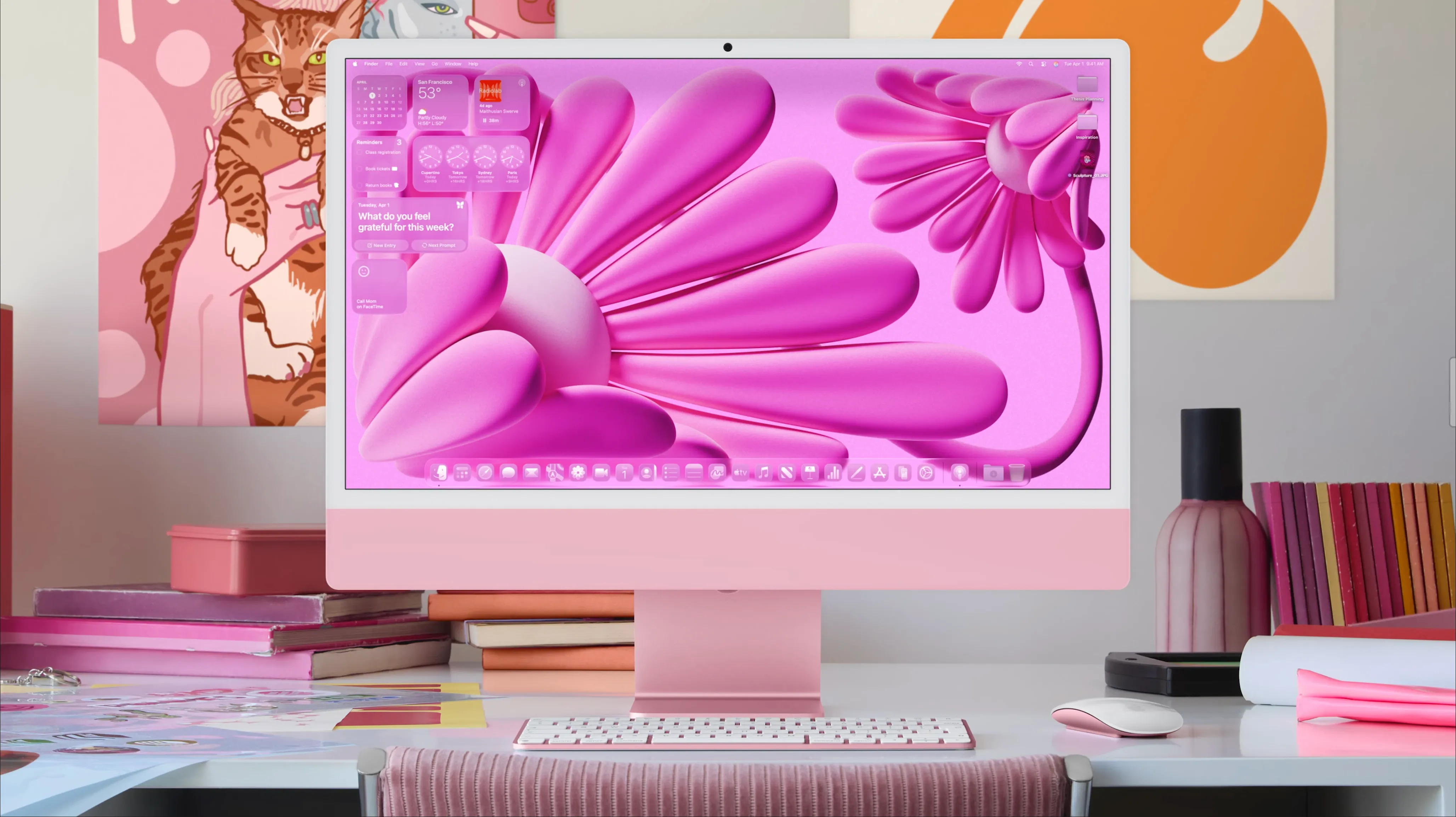 Các chủ đề màu hồng của macOS 26 Tahoe thể hiện tính tùy biến cao
