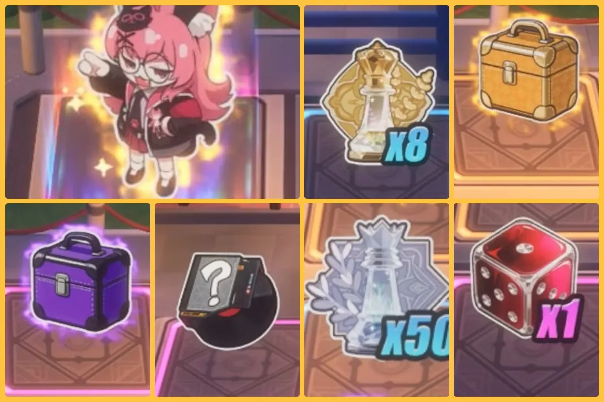 Các loại phần thưởng và cơ chế quay gacha trên bàn cờ của Neverness to Everness