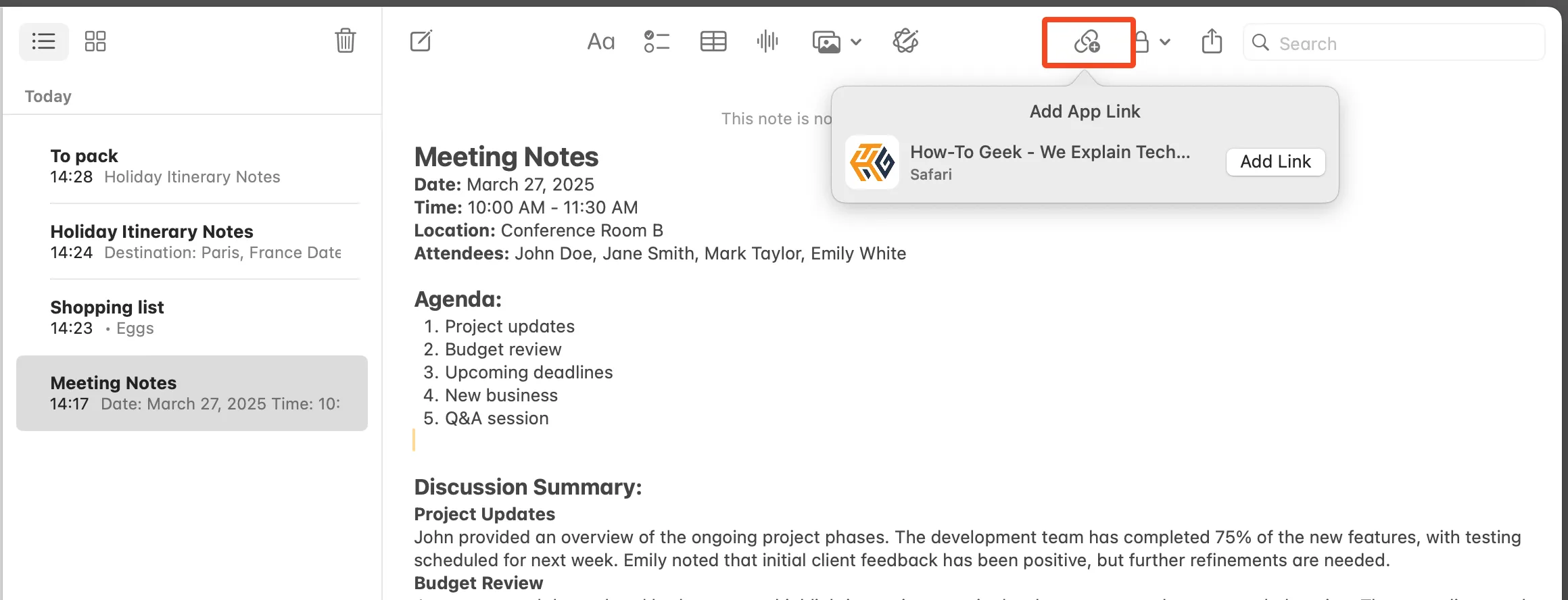 Cách thêm nhanh liên kết trang web vào ghi chú Apple Notes từ trình duyệt