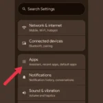 Cài đặt điện thoại Android hiển thị các tùy chọn cấu hình hệ thống