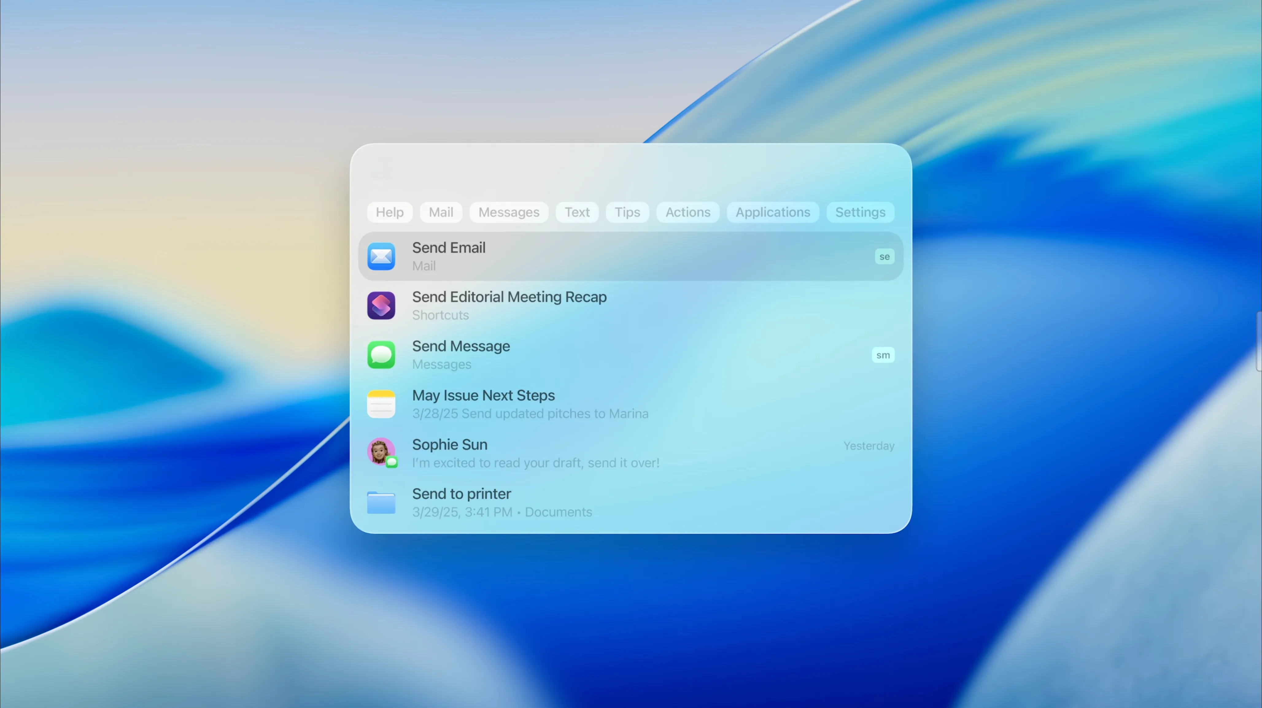 Cải tiến Spotlight trên macOS 26 Tahoe