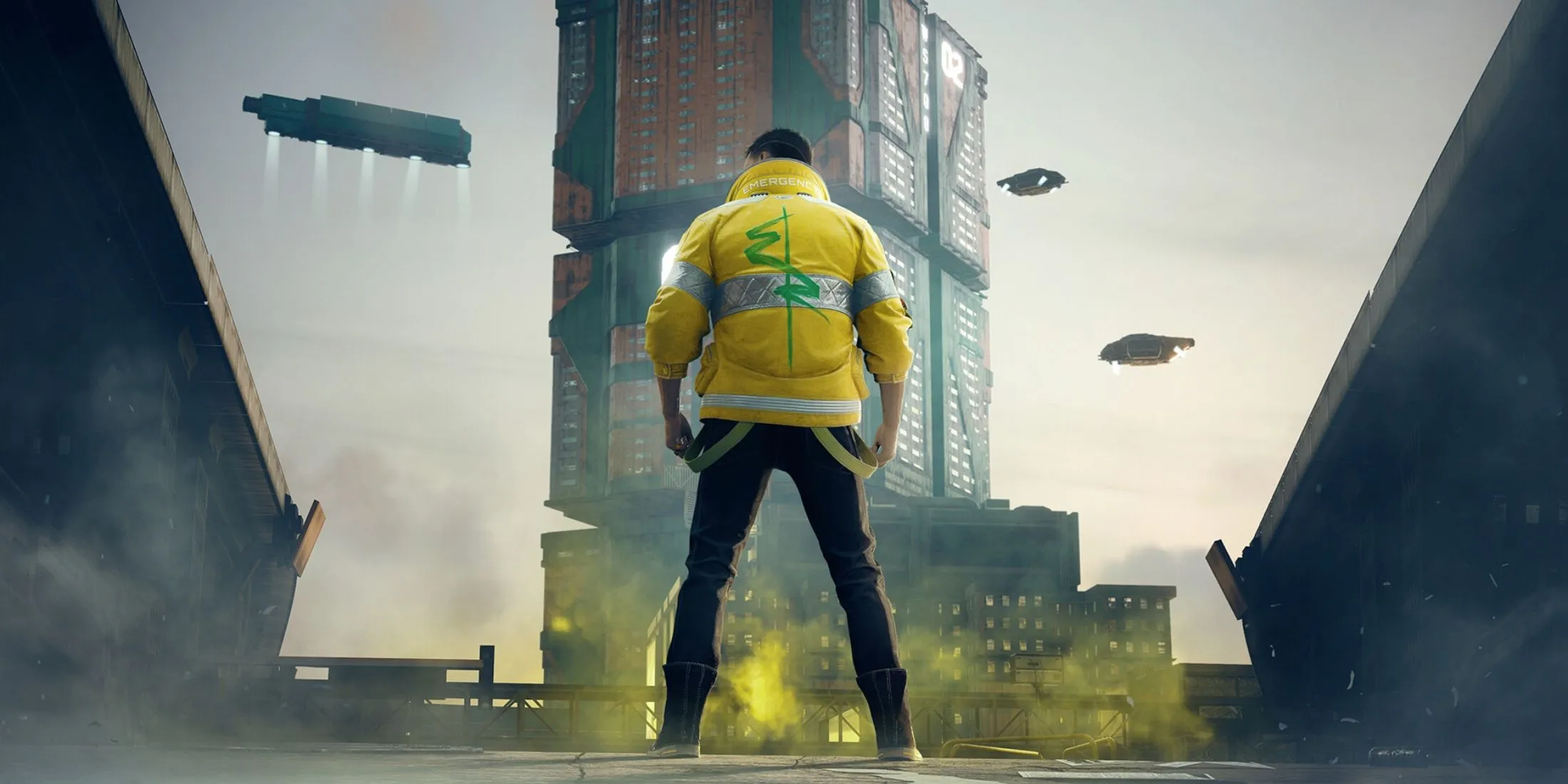 Cảnh quan đô thị Night City tráng lệ trong game nhập vai Cyberpunk 2077