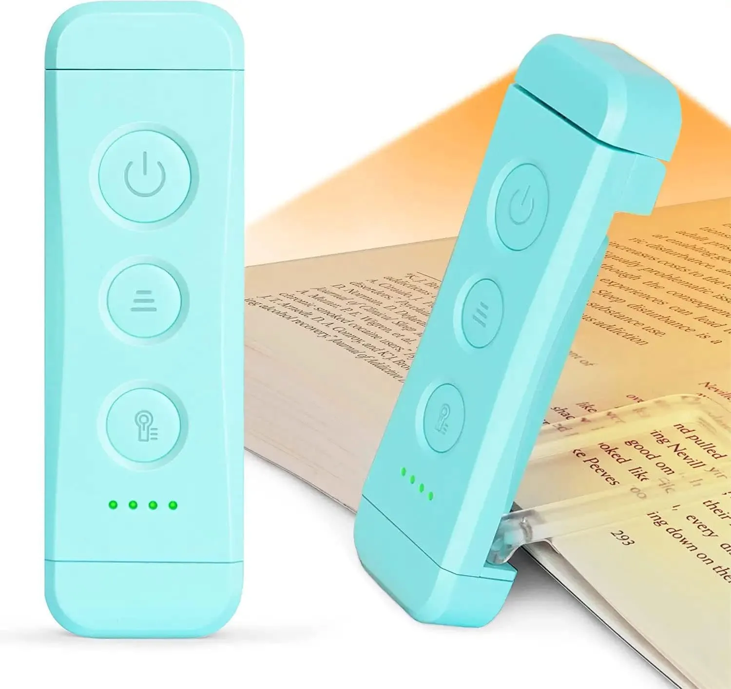 Chi tiết đèn đọc sách Glocusent Book Light với phần thân linh hoạt và các nút điều chỉnh