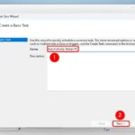 Đặt tên và mô tả cho tác vụ tự động khởi động lại PC trong Task Scheduler