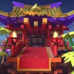 Đường đua Ninja Hideaway với kiến trúc chùa Nhật Bản trong Mario Kart Tour