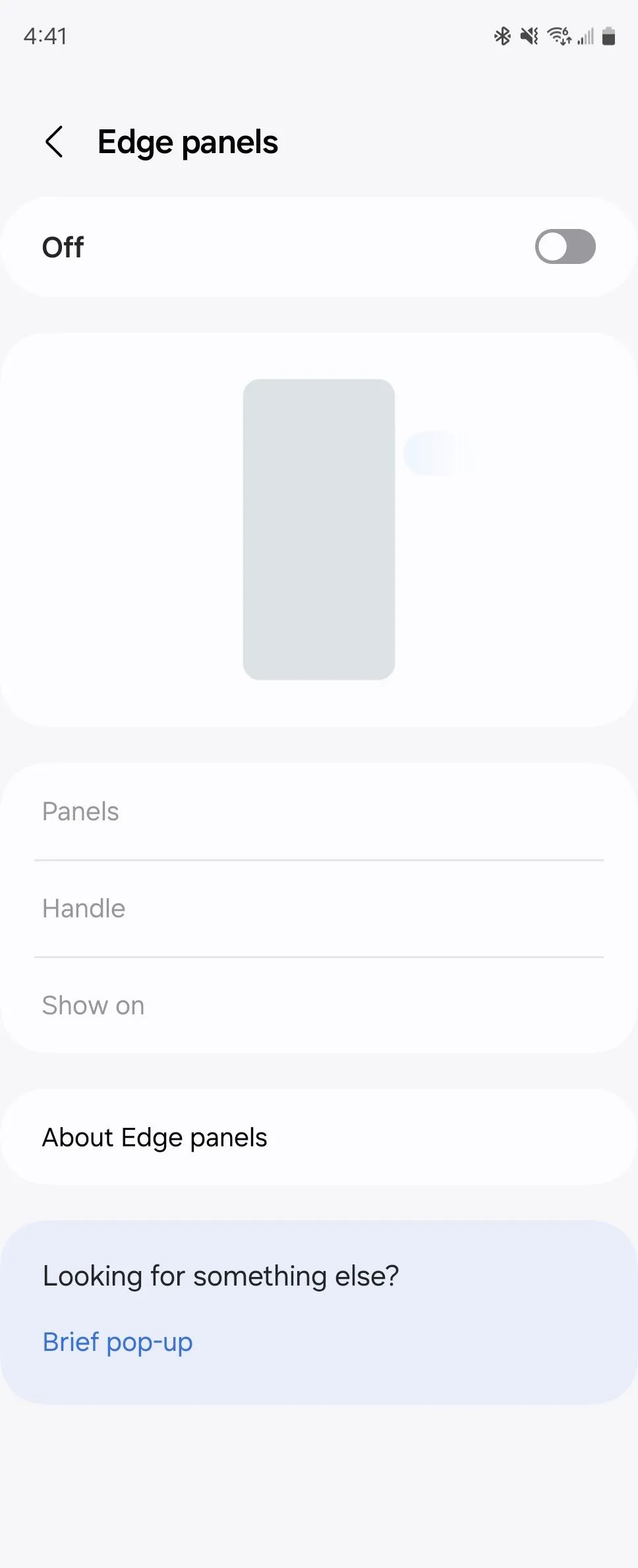 Giao diện cài đặt Edge Panels trên màn hình gập của Galaxy Z Fold 6
