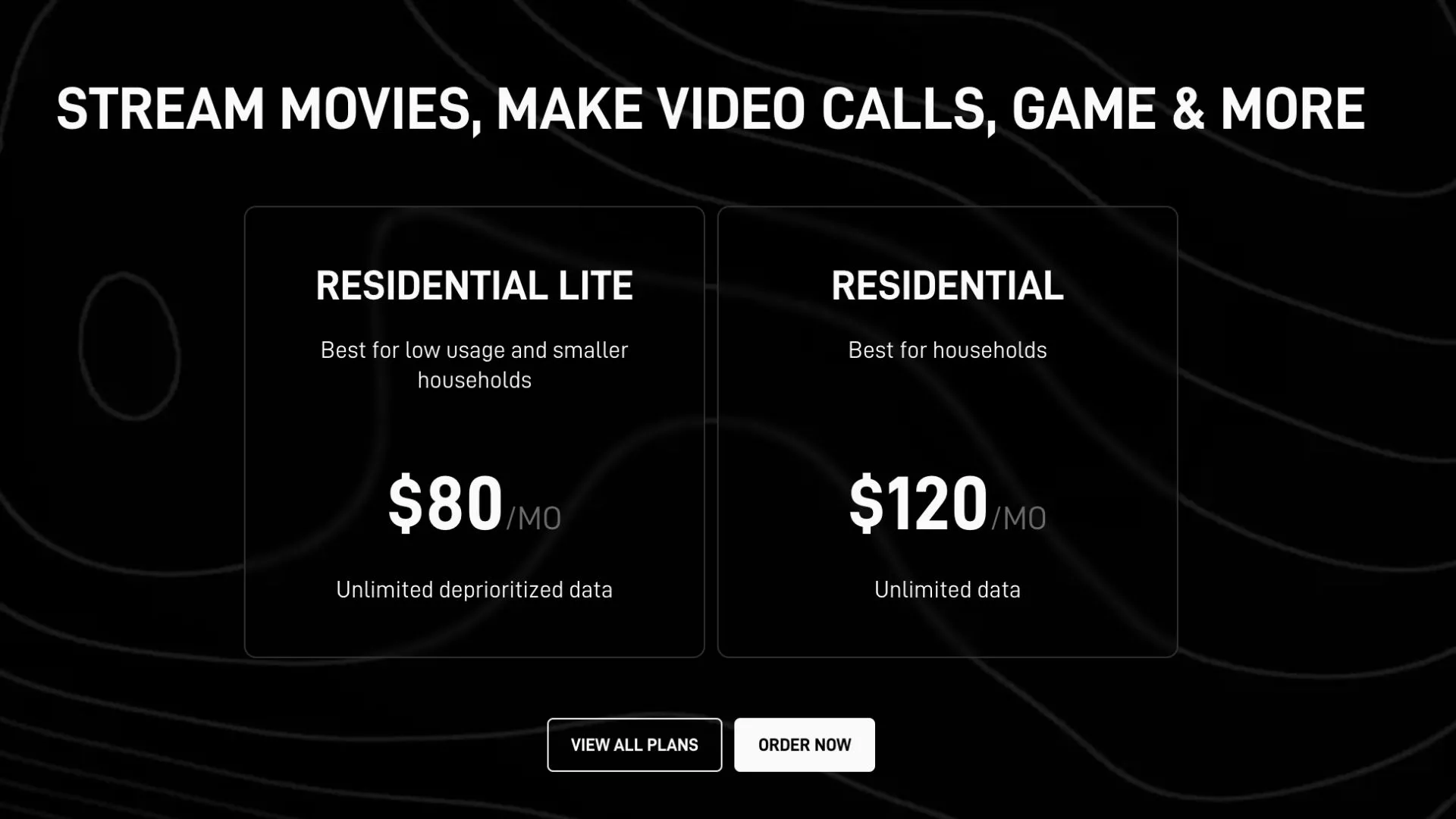 Giao diện màn hình hiển thị logo Starlink và thông tin về dịch vụ internet vệ tinh