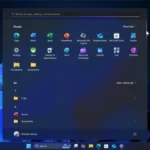 Giao diện Start Menu Windows 11 mới với danh sách ứng dụng đầy đủ hiện ra khi cuộn