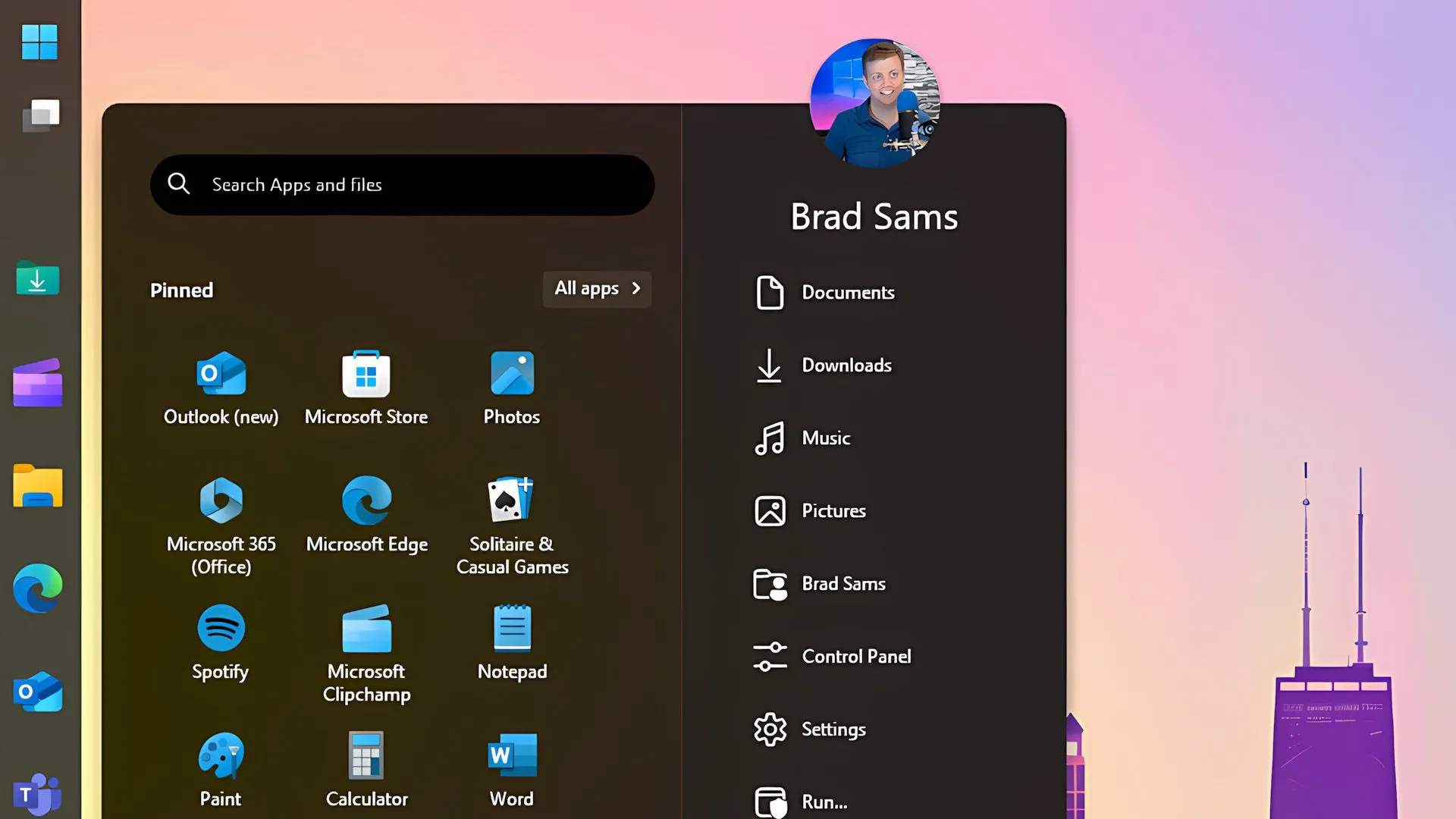 Giao diện Start11 trên Windows 11