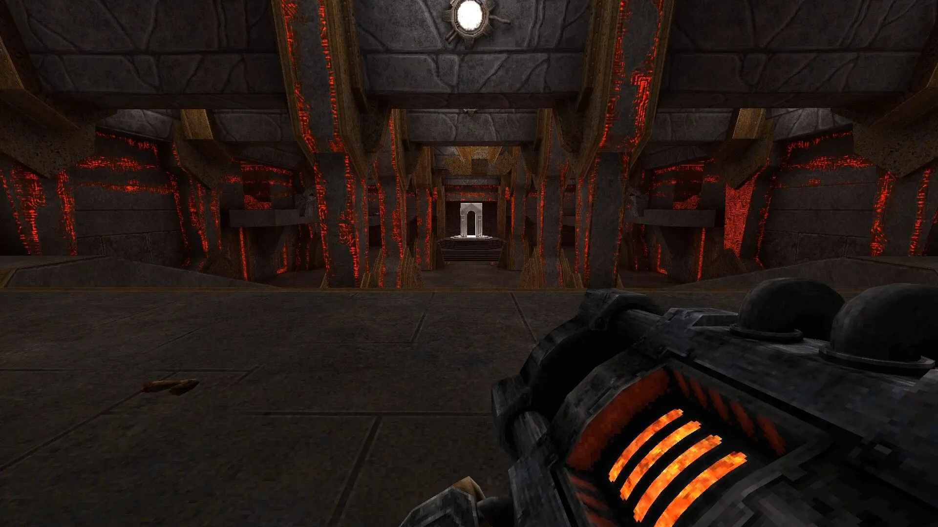 Hình ảnh game Wrath: Aeon of Ruin với đồ họa engine Quake 1 đậm chất dark fantasy
