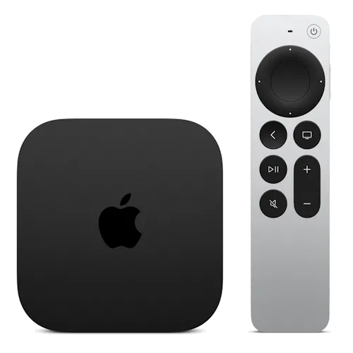 Hình ảnh hộp sản phẩm Apple TV 4K, thiết bị giải trí hỗ trợ truyền phát nội dung và game