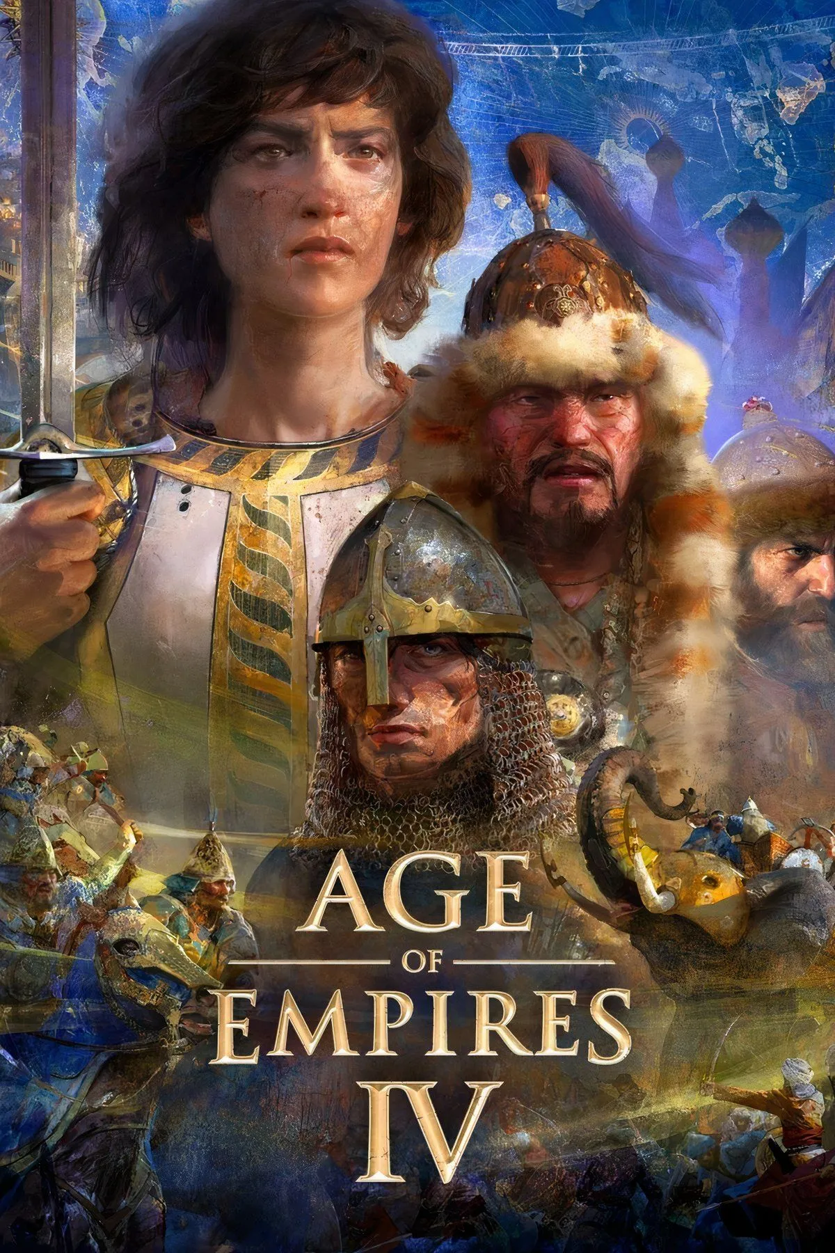 Hình ảnh tổng hợp thể hiện tựa game Age of Empires 4, một trong số các game chiến thuật hỗ trợ chuột trên console.
