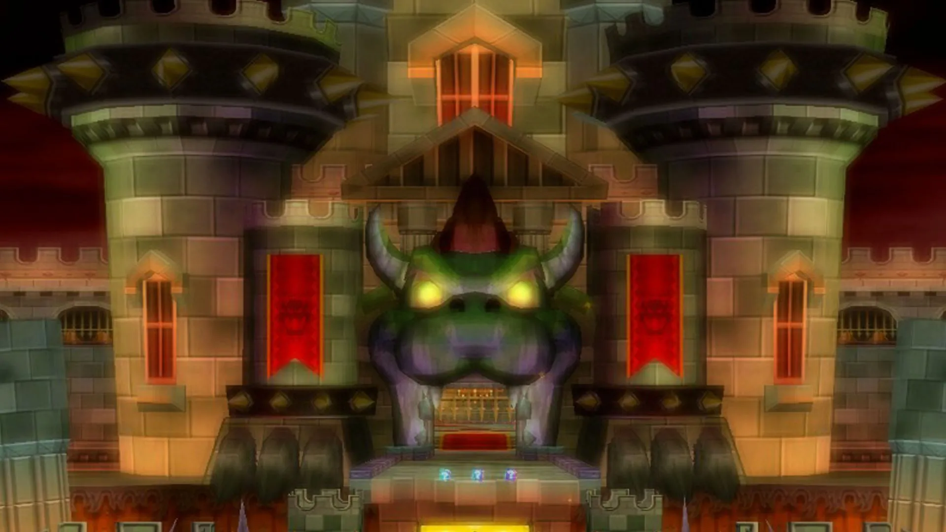 Lâu đài của Bowser (N64) với những bẫy Thwomp đặc trưng trong Mario Kart