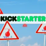 Logo Kickstarter kèm dấu hiệu cảnh báo về tiềm năng tạo video AI của Google Veo 3