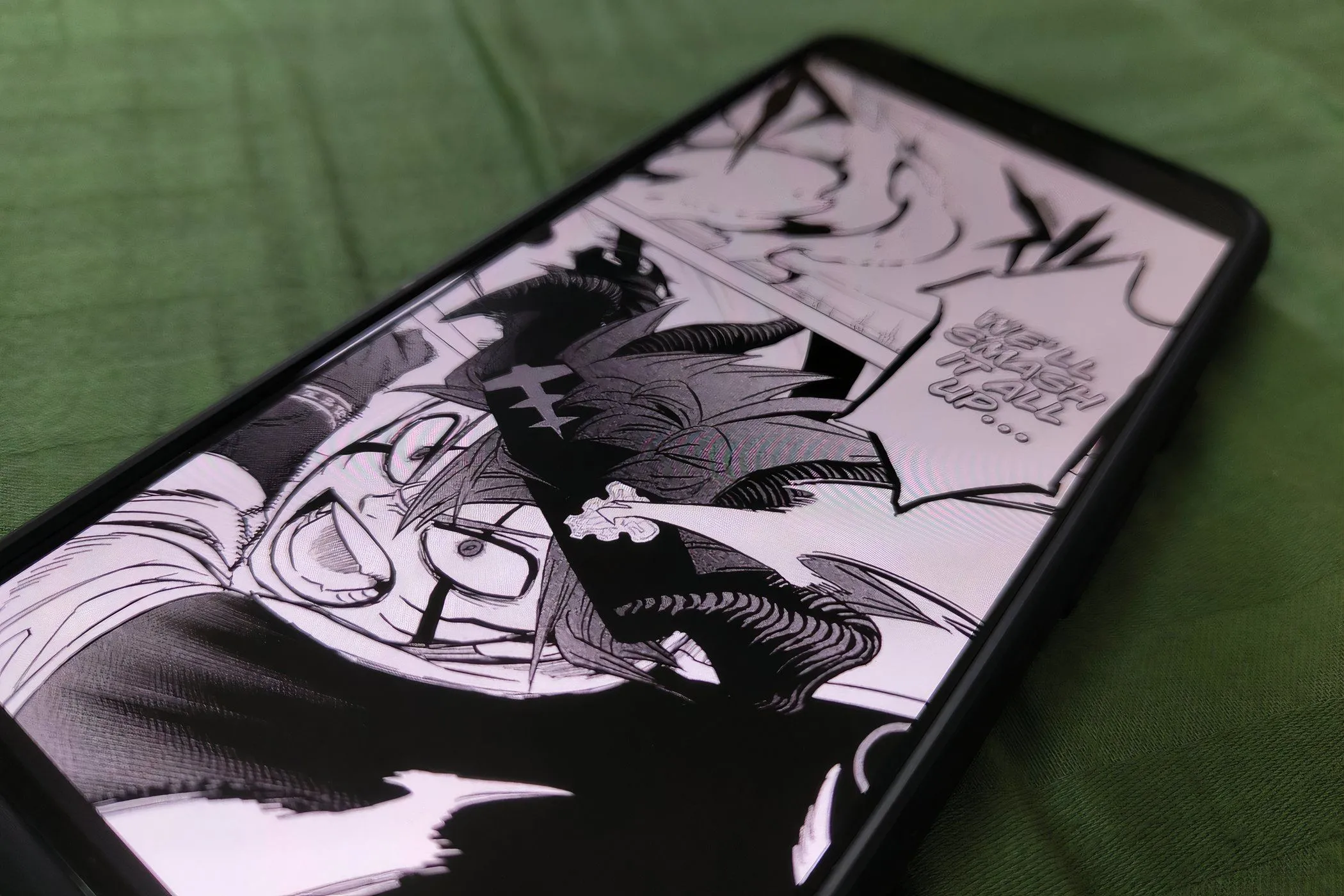 Màn hình chính ứng dụng MANGA Plus hiển thị các bộ truyện tranh nổi bật.