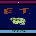 Màn hình tiêu đề game E.T. The Extraterrestrial trên Atari 2600, biểu tượng cho game chuyển thể thất bại