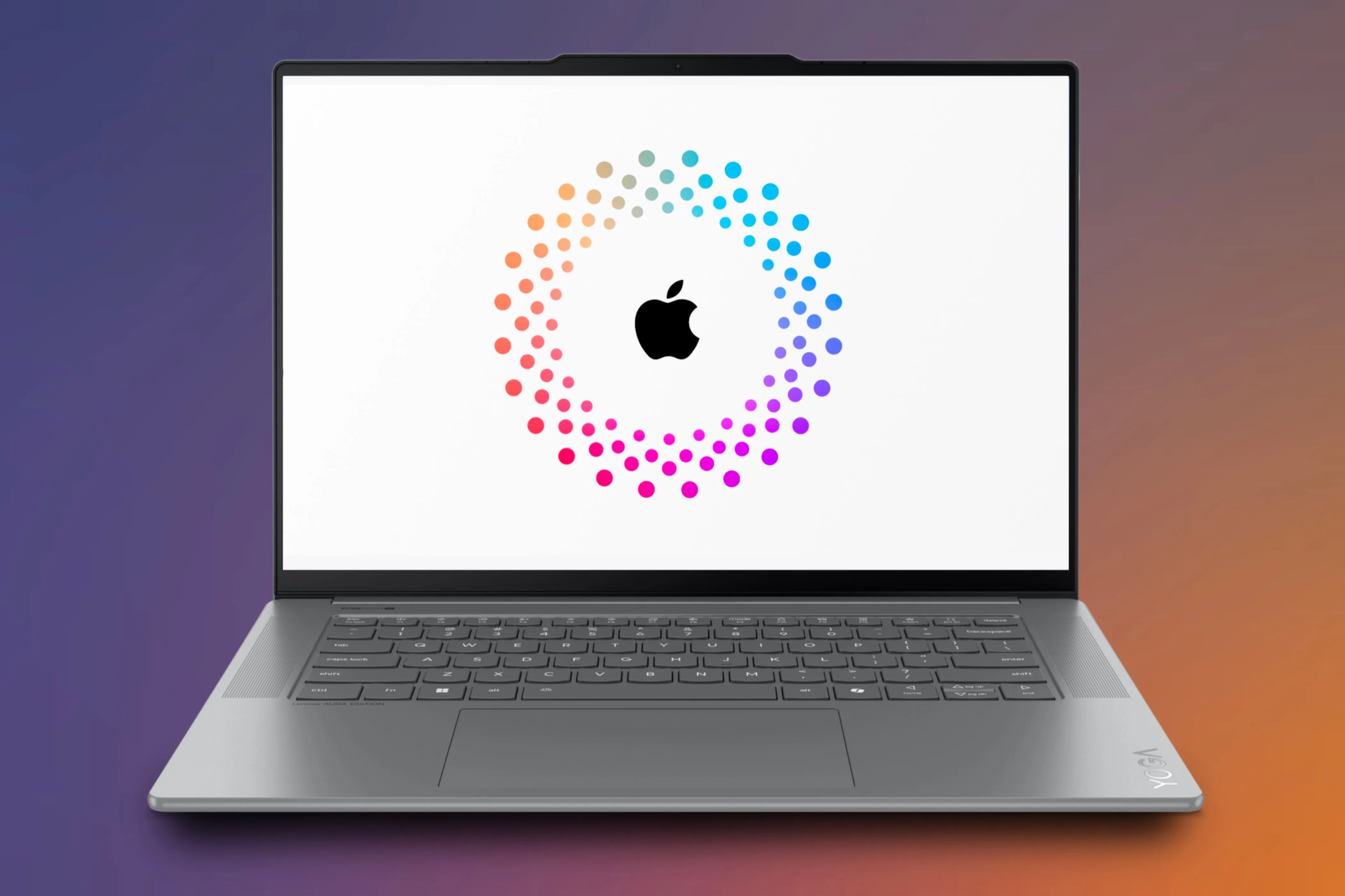 Máy tính Windows hiển thị logo Apple Account, nhấn mạnh việc cần có tài khoản Apple ID để sử dụng các dịch vụ của Apple trên thiết bị không phải Apple