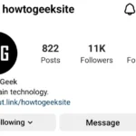 Menu tùy chọn hồ sơ người dùng trên Instagram