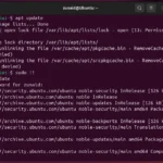 Mẹo Linux terminal: Sử dụng sudo !! để chạy lại lệnh trước đó với quyền root.