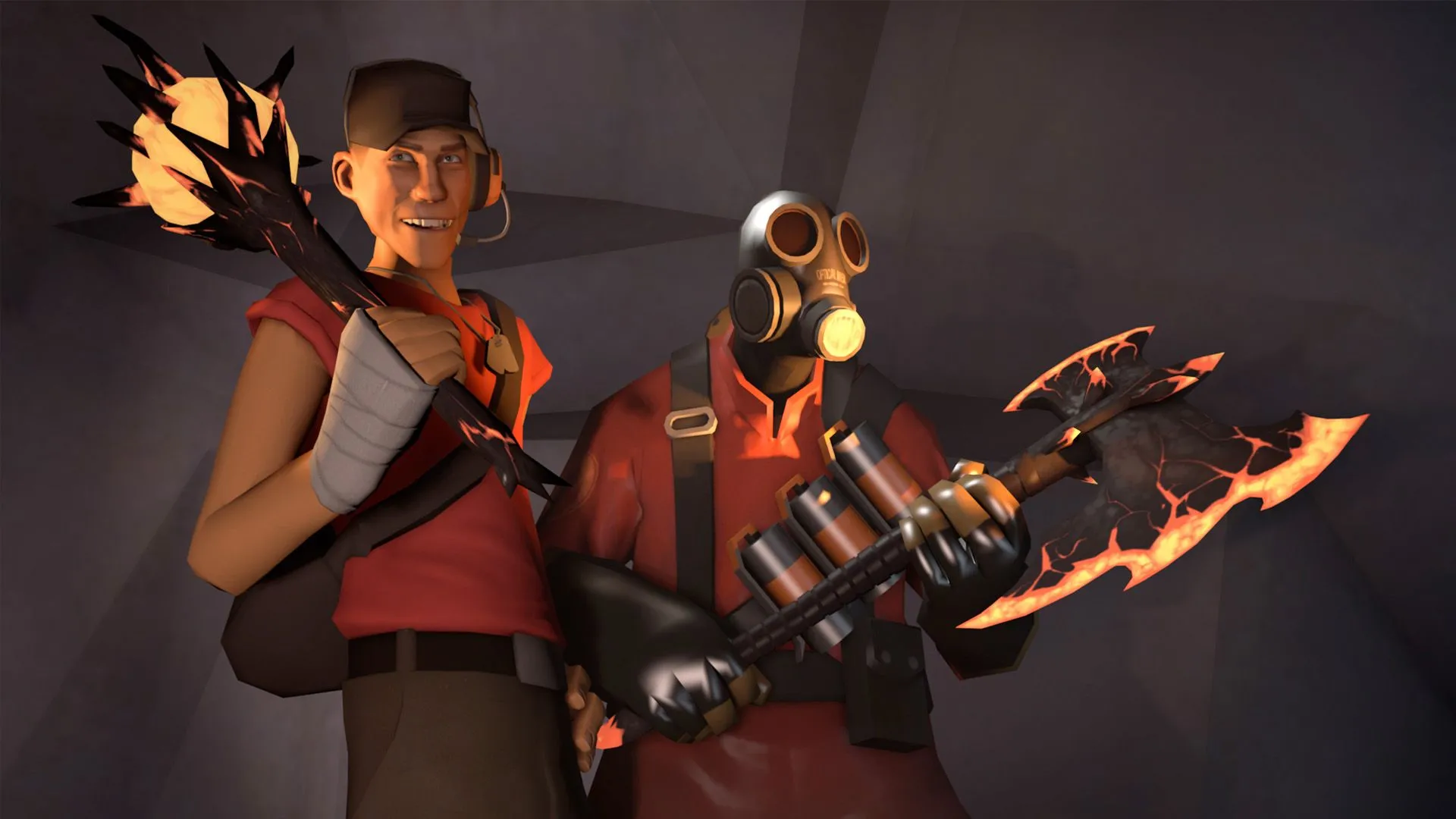Nhân vật game Team Fortress 2 đang chạy và ném lựu đạn