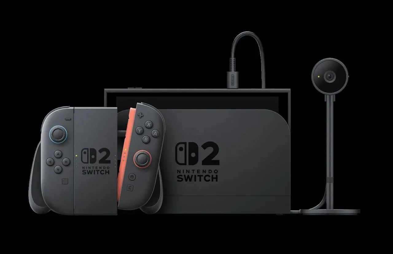 Nintendo Switch 2 với một camera USB