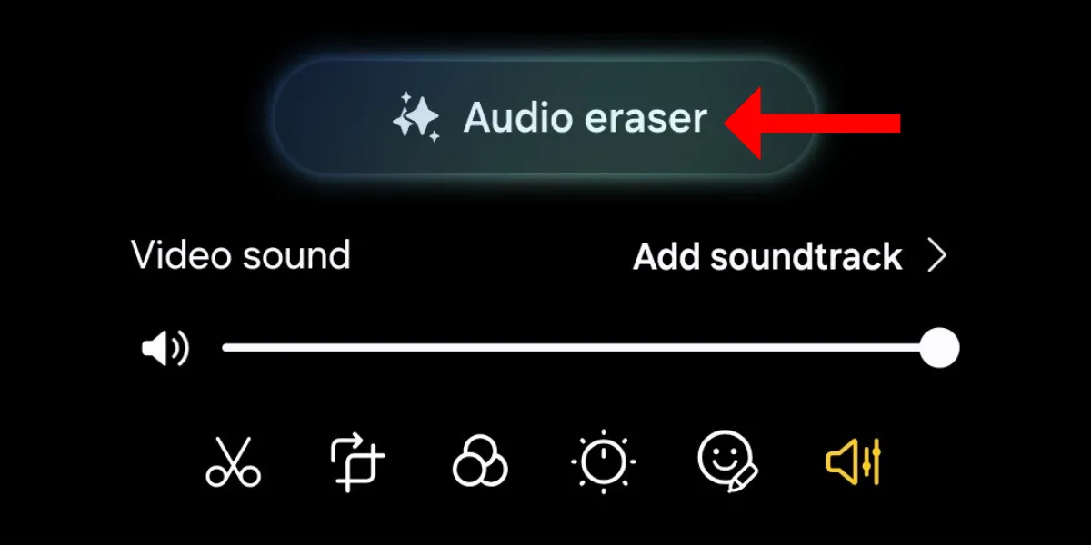 Nút Audio Eraser trong ứng dụng Gallery trên Galaxy S25