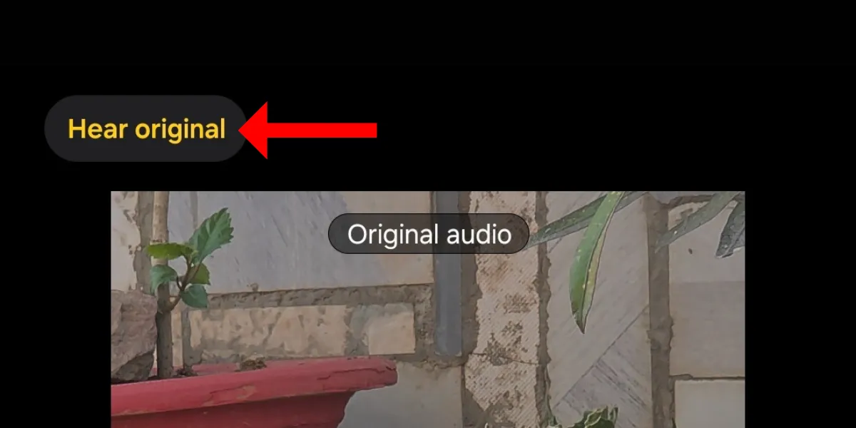 Nút &quot;Nghe bản gốc&quot; trên màn hình Audio Eraser của Galaxy S25