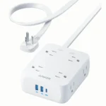 Ổ cắm điện Anker 341 USB Power Strip với thiết kế nhỏ gọn và các cổng sạc đa năng AC, USB-A, USB-C