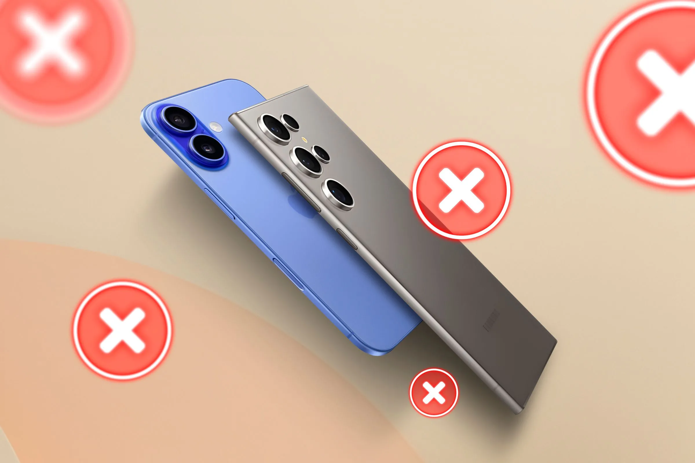 So sánh các mẫu điện thoại mỏng của iPhone và Samsung, ngụ ý sự ưu tiên độ mỏng thay vì dung lượng pin lớn