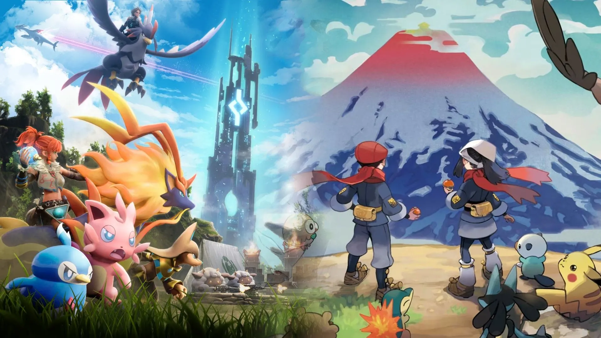 So sánh các sinh vật Pal của Palworld và huấn luyện viên trong game Pokemon Arceus của Nintendo.