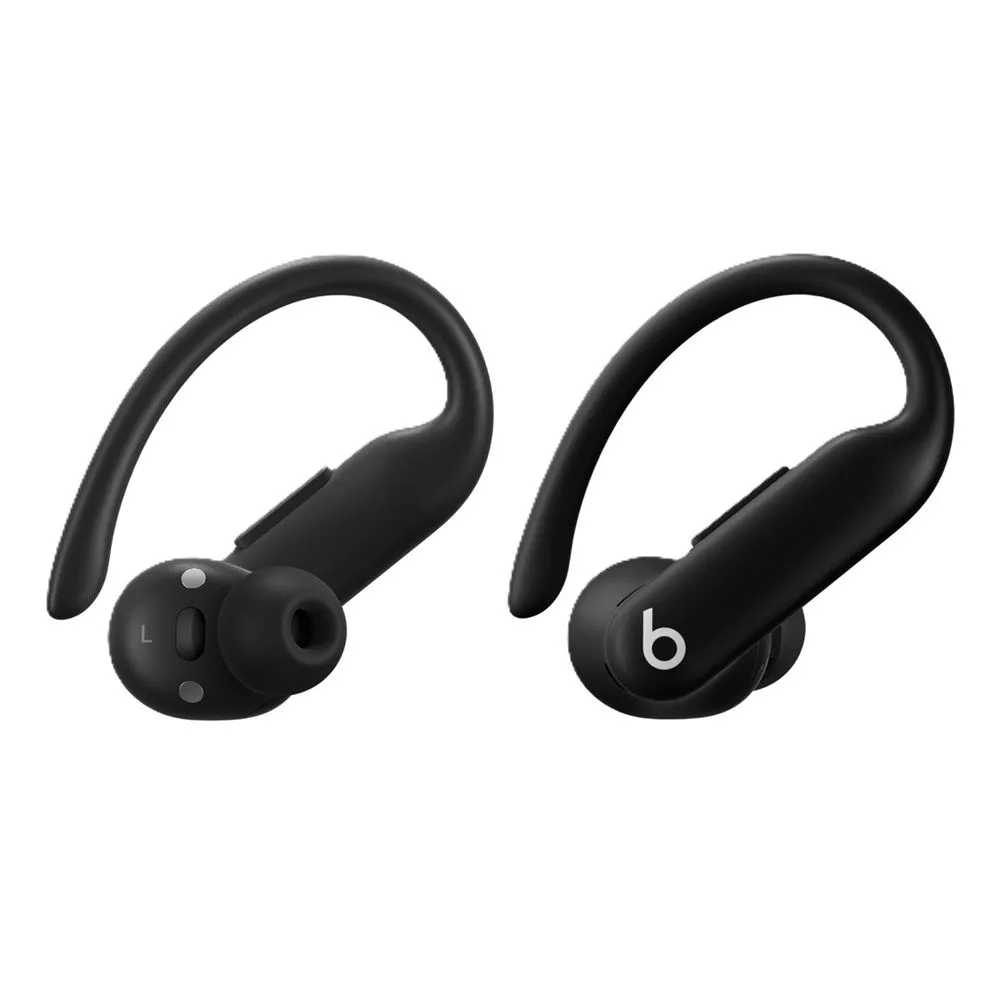 Tai nghe Beats PowerBeats Pro 2 với thiết kế móc vành tai màu vàng trên bề mặt trắng