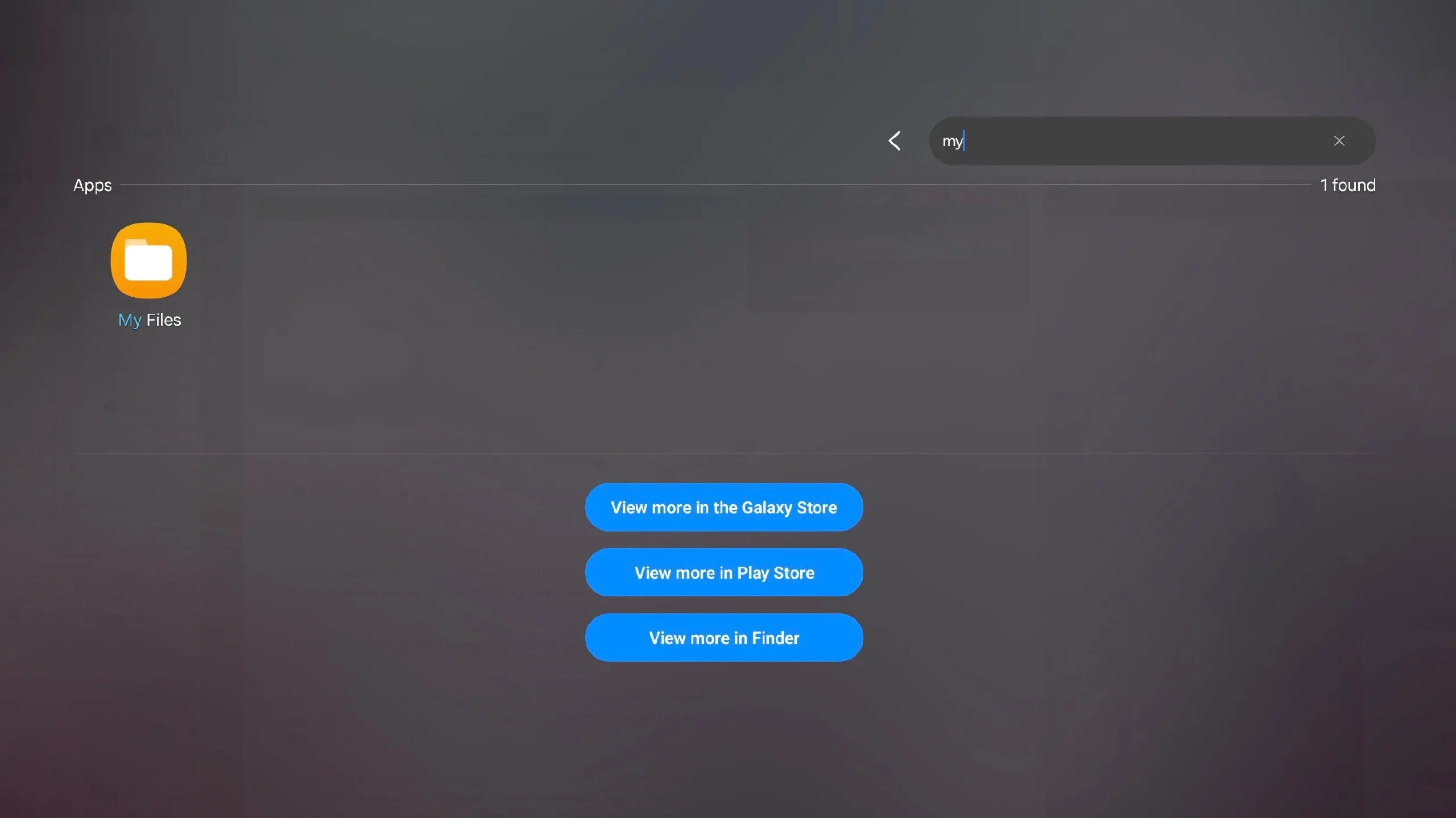 Thao tác tìm kiếm và khởi chạy ứng dụng bằng phím tắt trên Samsung DeX, thể hiện phương pháp làm việc hiệu quả.