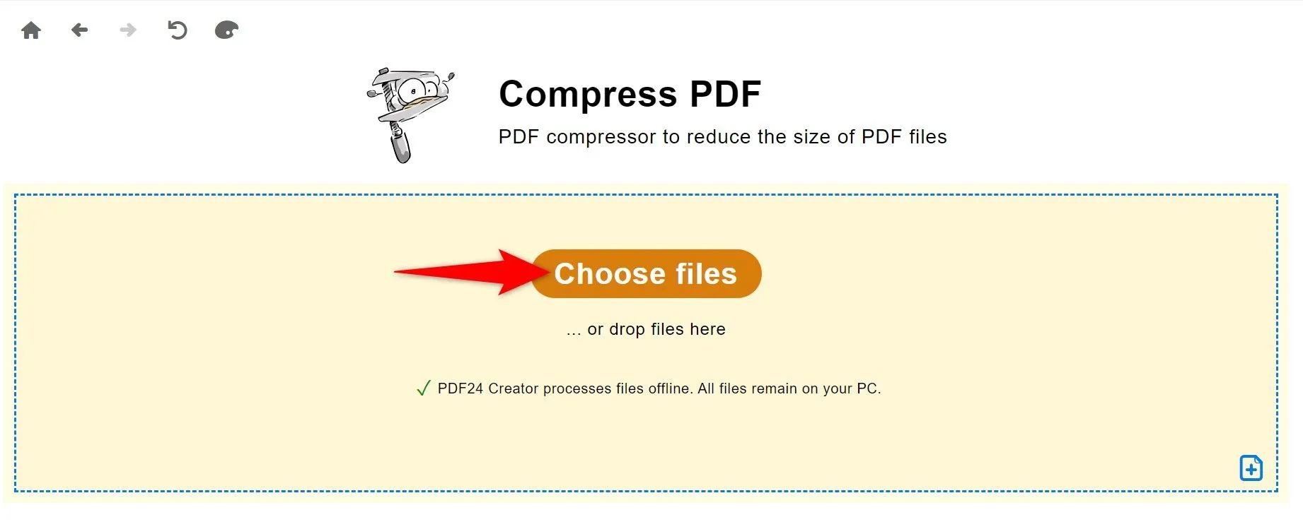 Thêm nhiều file PDF để nén hàng loạt trong PDF24 Creator