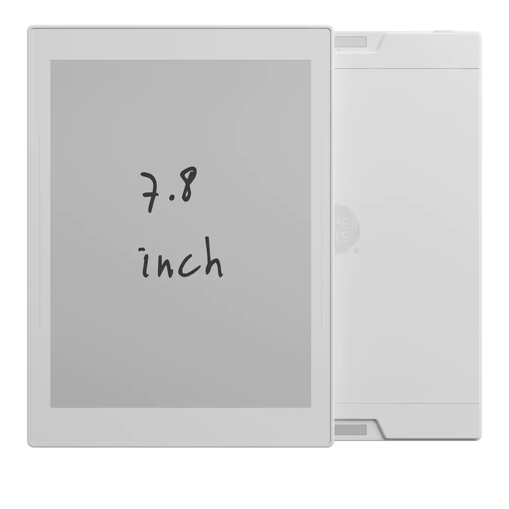 Thiết bị đọc sách điện tử Supernote Nomad trên nền trắng, mặt trước và sau