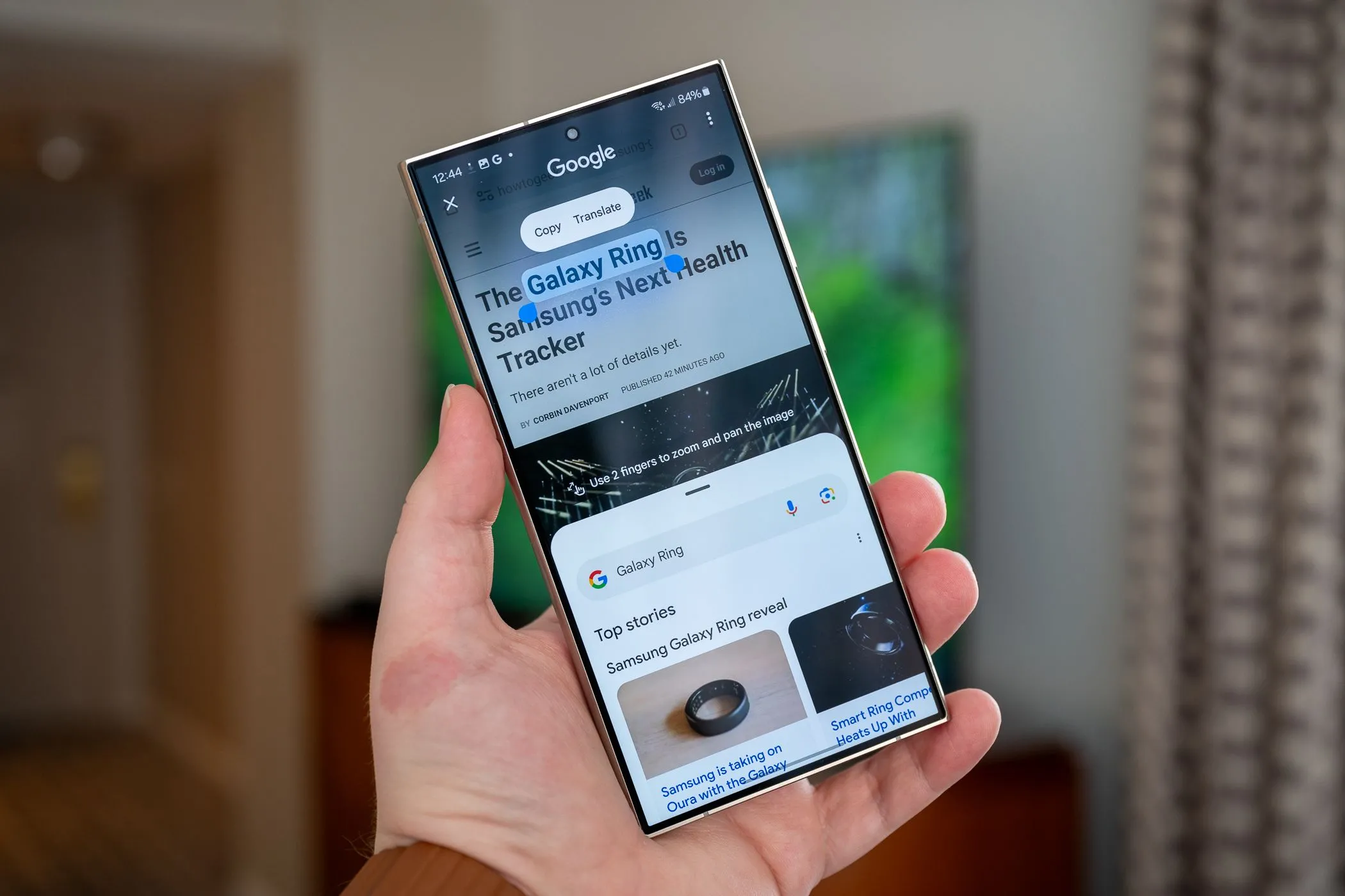 Tính năng Google Circle to Search hoạt động trên Samsung Galaxy S24 Ultra