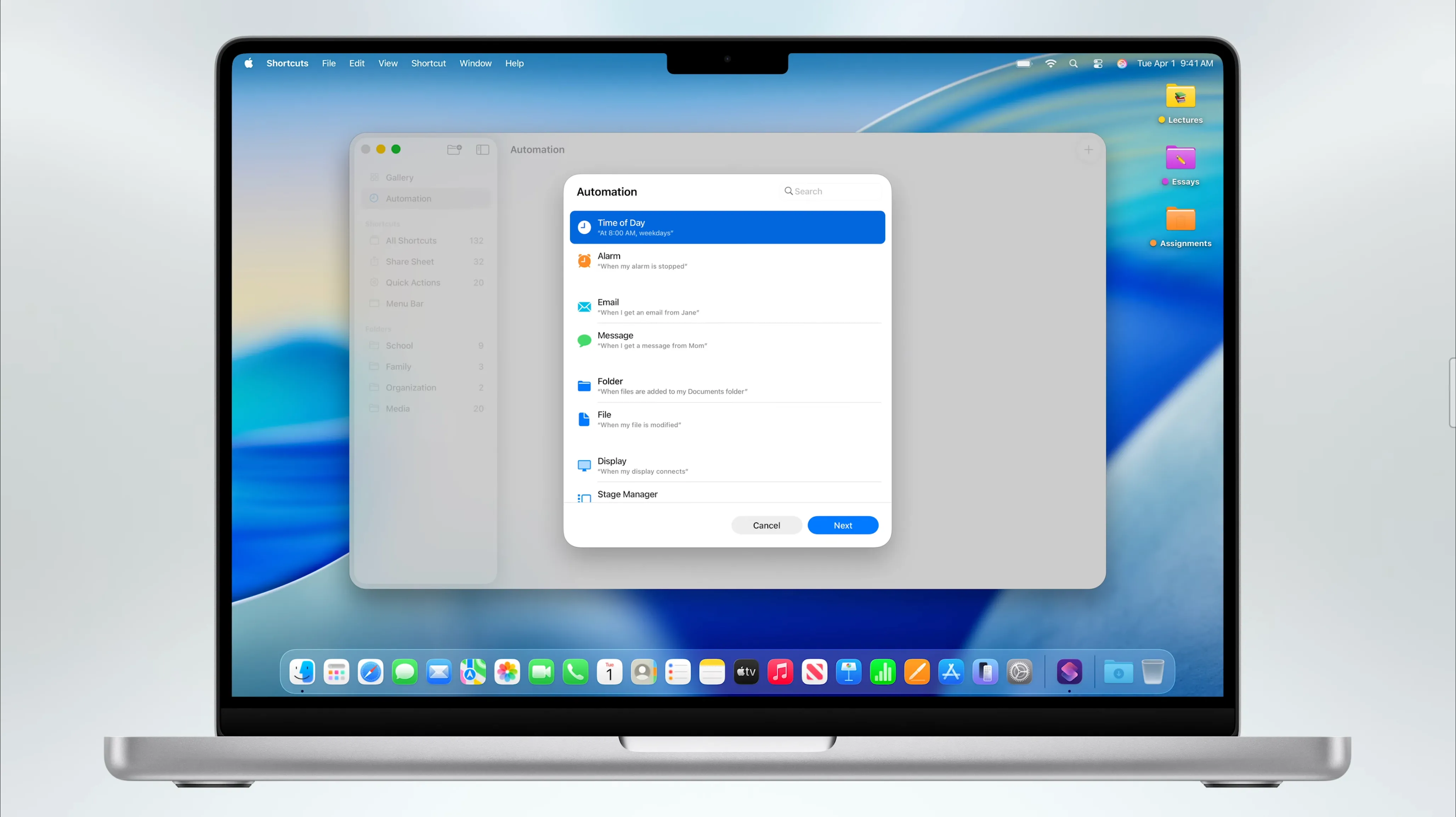 Trình kích hoạt tự động hóa Shortcuts mới trên macOS 26 Tahoe