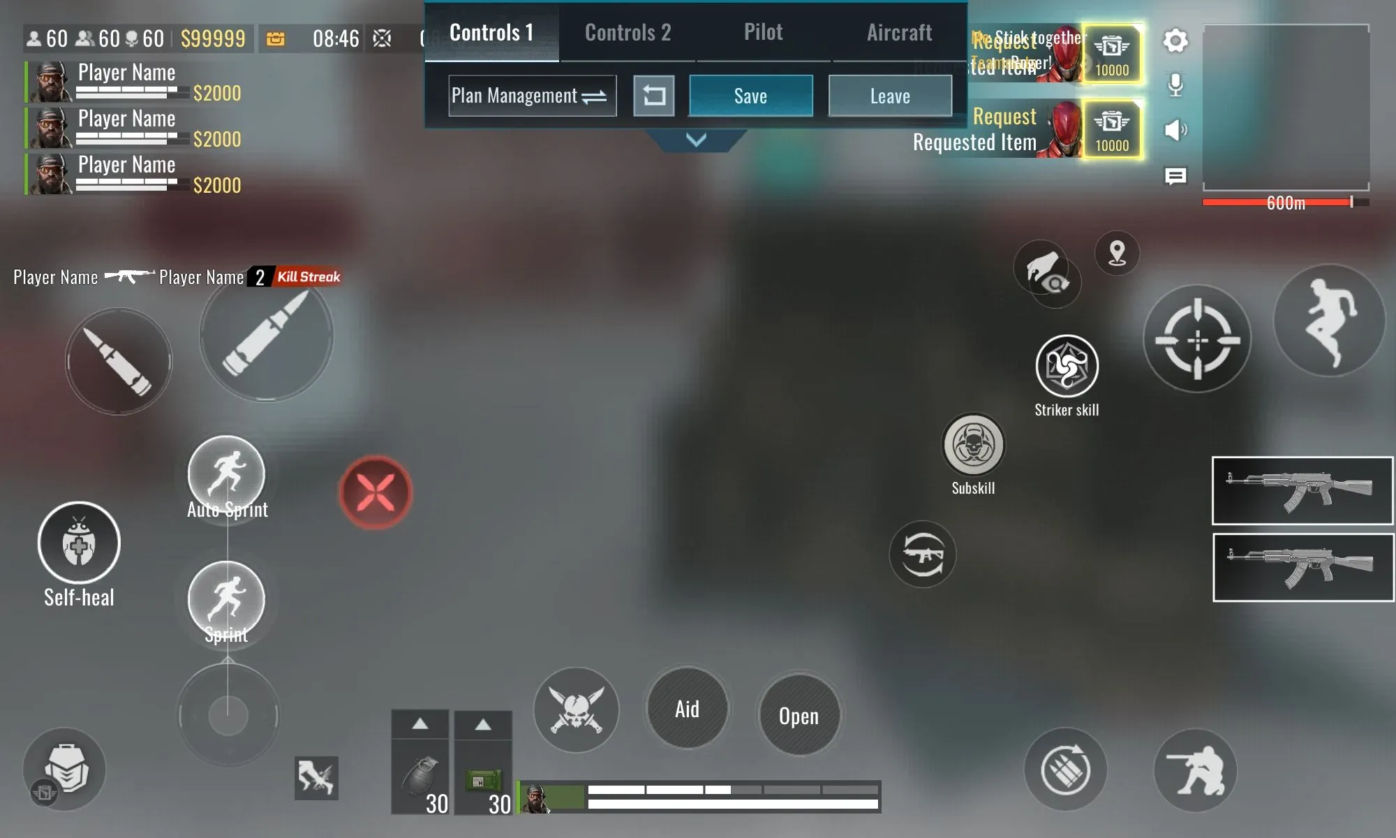 Tùy biến điều khiển game Blood Strike linh hoạt hơn trên màn hình máy tính bảng